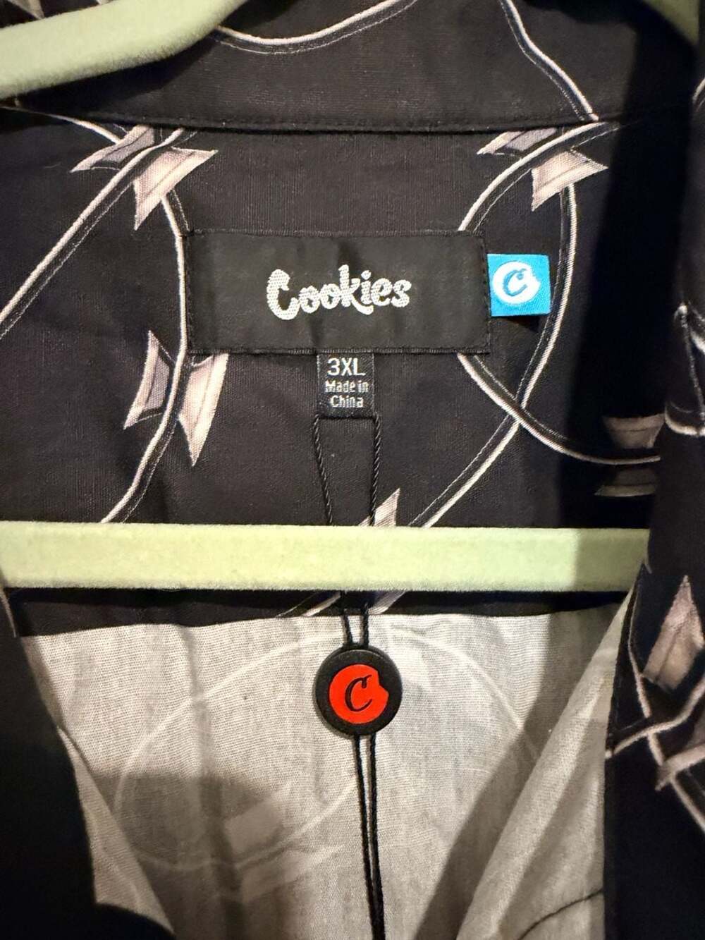 Cookies Livewire All Over Print Long Sleeve Buttondown Shirt 3XL - Picture 2 of 9